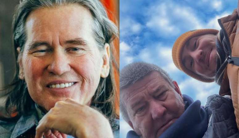 O ator Val Kilmer, o ex-tenista Ivan Kley e o cantor Vitor Kley