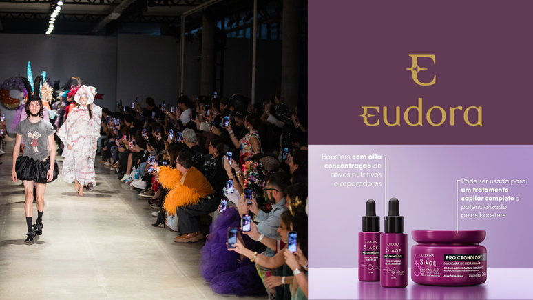 Déanann Eudora dícheall uirthi le coincheap 'paráid do chuid gruaige' ag SPFW Déanann Eudora dícheall uirthi le coincheap 'paráid do chuid gruaige' ag SPFW