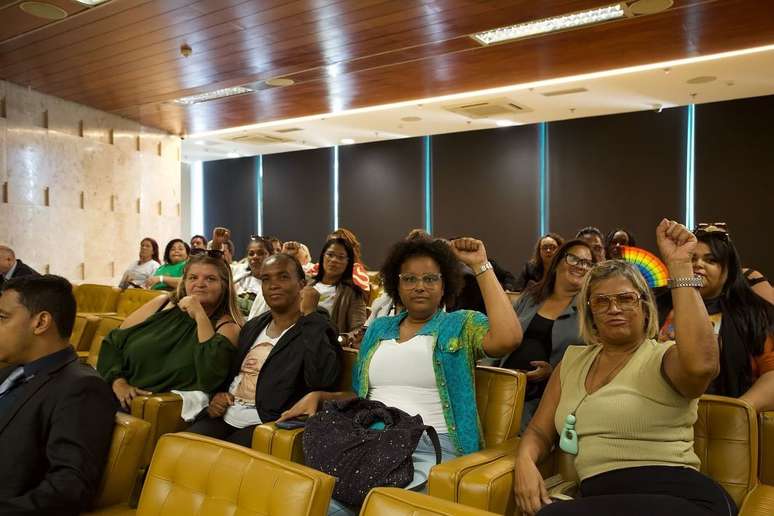 Representantes da Redes da Maré, do Rio de Janeiro, durante julgamento da ADPF das favelas no Supremo Tribunal Federal, em Brasília.