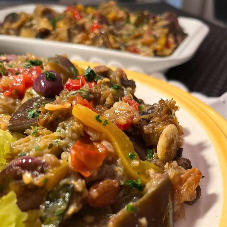 Tasty Caponato aubergines: classic Italian pan recipe