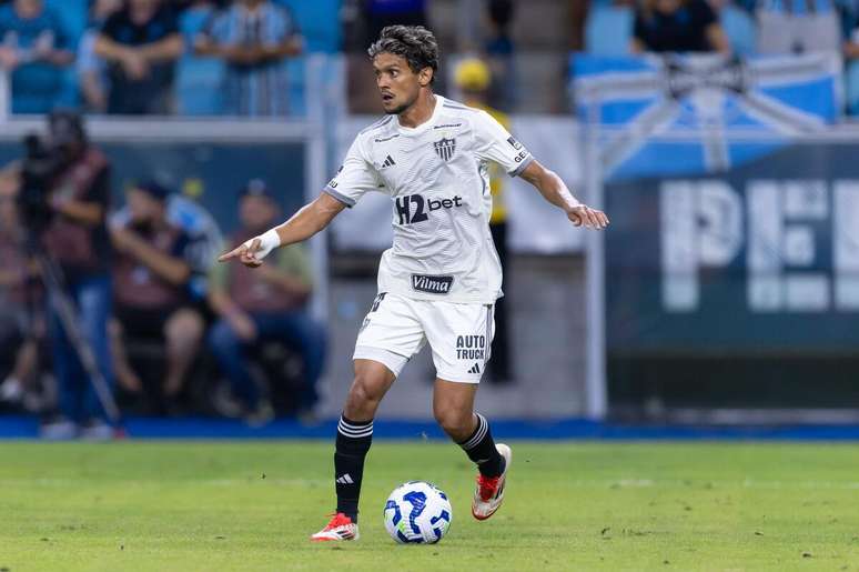 Gustavo Scarpa (Atlético-MG) durante jogo contra o Grêmio, no dia 29.03.2025 