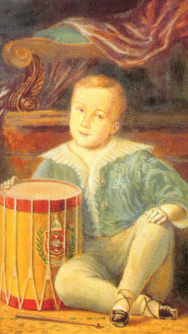 Pedro 2&ordm; aos 4 anos, em obra de Arnaud Palli&egrave;re feita em 1830