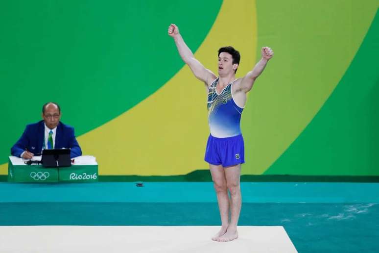 Diego Hypólito conquistou a medalha de prata no solo nas Olímpiadas de 2016, no Rio de Janeiro 