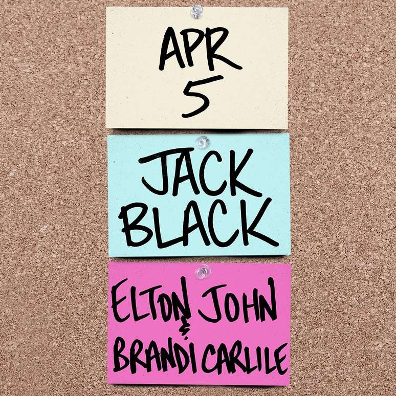 An&uacute;ncio da programa&ccedil;&atilde;o do SNL com Jack Black, Elton John e Brandi Carlile