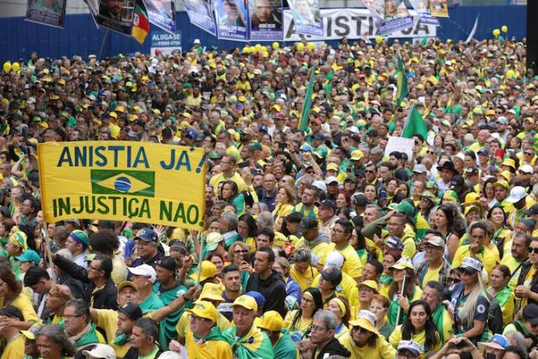 Manifestação pró-anistia dos presos no 8 de Janeiro na Avenida Paulista