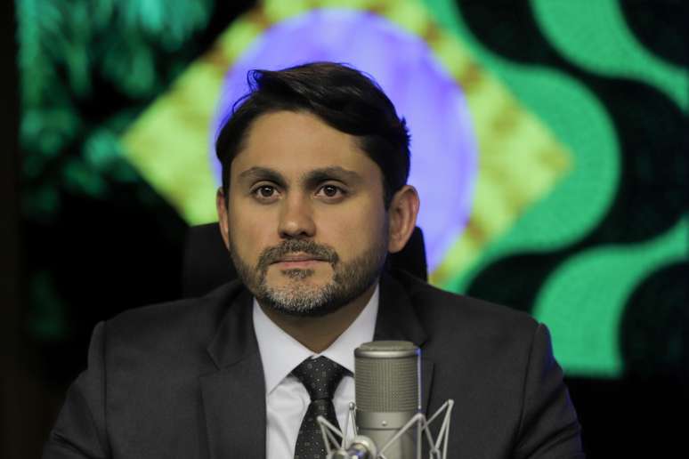 Ministro das Comunicações, Juscelino Filho, participa do programa 'Bom dia, Ministro', na Empresa Brasil de Comunicação (EBC)