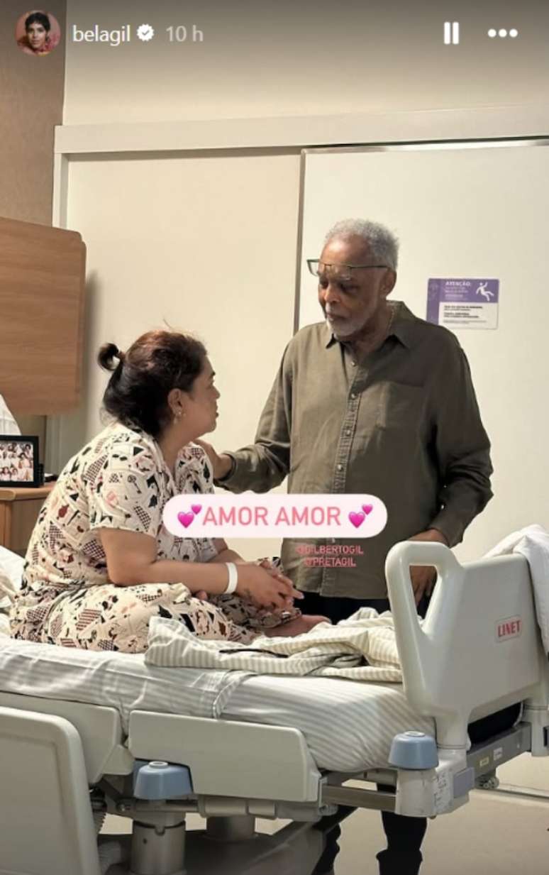 Gilberto Gil visita a filha, Preta, no hospital; cantora est&aacute; internada em S&atilde;o Paulo