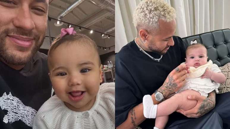 Neymar posta foto de suas filhas Mavie e Helena brincando juntas