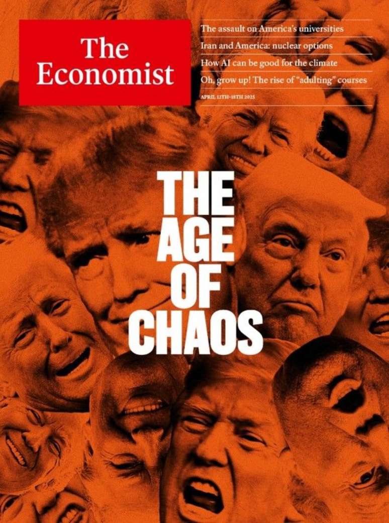 Capa da nova edi&ccedil;&atilde;o da revista The Economist, de 12 de abril.