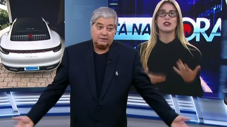 Ao vivo no SBT, Datena perde a paciência com repórter: 'Fala a notícia, depois você reclama'