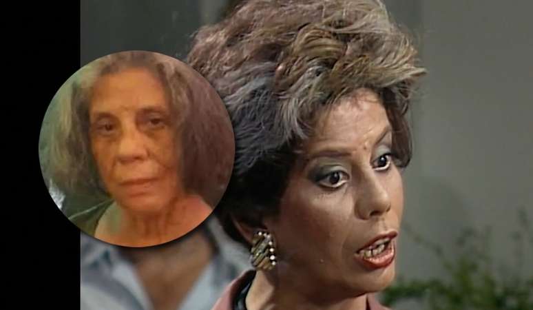 Maria Gladys em foto recente, visivelmente debilitada, e na pele da nova rica Lucimar em 'Vale Tudo', 37 anos atrás