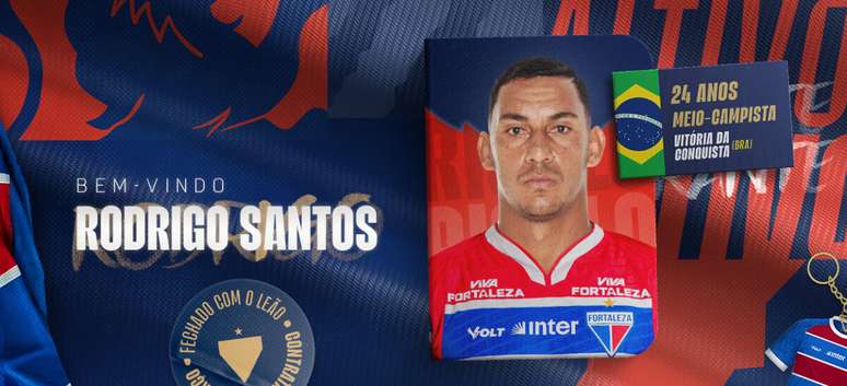 Rodrigo Santos é anunciado pelo Fortaleza. 