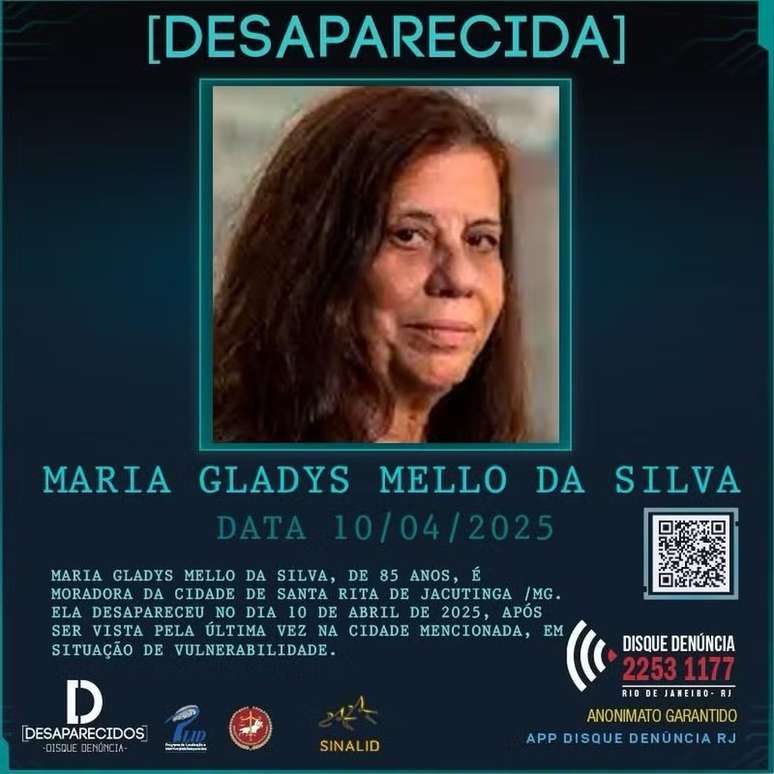 Disque den&uacute;ncia do RJ pede informa&ccedil;&otilde;es sobre a atriz Maria Gladys &mdash;