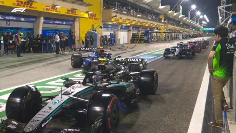 Momento da classificação no Grande Prêmio do Bahrein