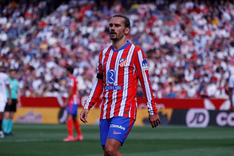 Antoine Griezmann (Atlético de Madrid) durante jogo contra o Sevilla, no dia 06.04.2025 