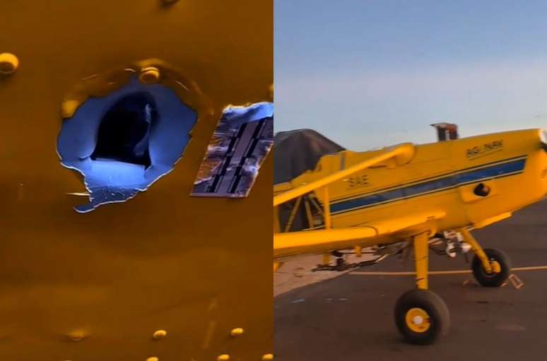 Avião foi atingido por tiro na asa em Goiás
