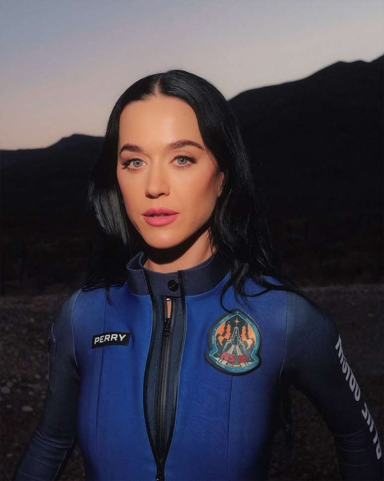 Katy Perry antes de viajar ao espaço