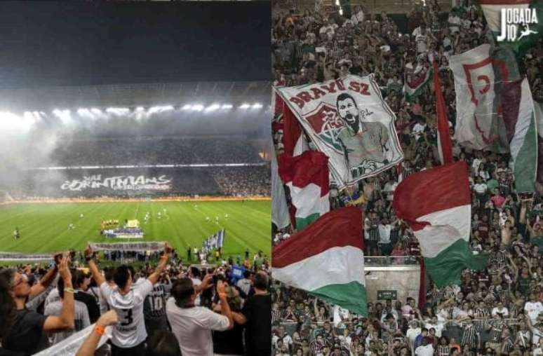 Corinthians 5 x 0 Fluminense, em 13/01/2021, pelo Brasileirão de 2020. Fagner e Jô comemoram – Rodrigo Coca/Agência Corinthians