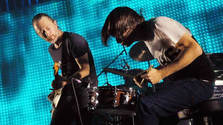Thom Yorke e Jonny Greenwood do Radiohead -