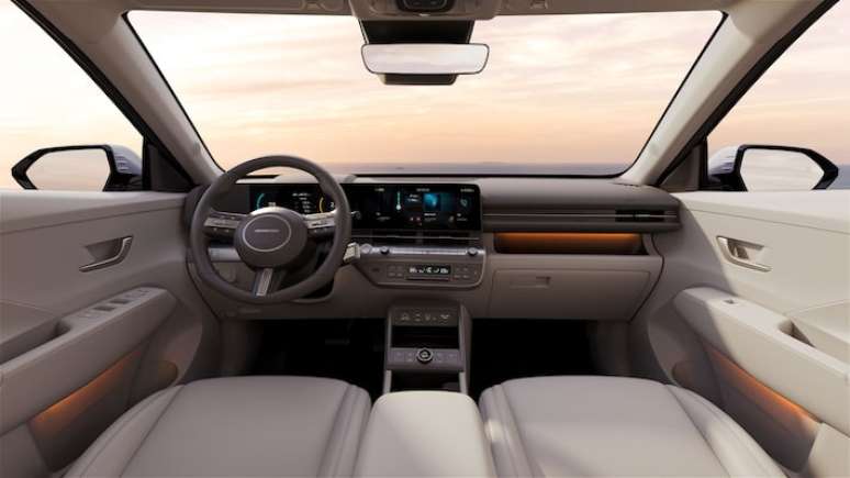 Novo Hyundai Kona tem duas telas integradas de 12,3 polegadas cada
