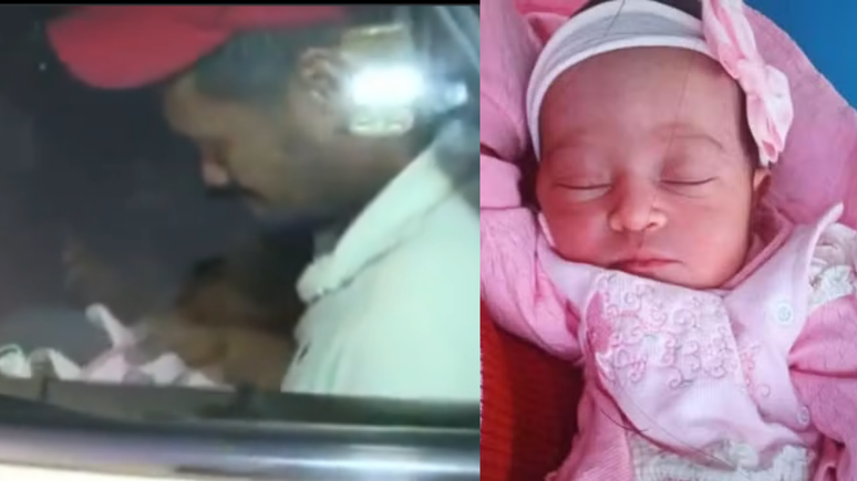 Vídeo: Pai da recém-nascida que foi encontrada enterrada no quintal chora com as roupinha da filha