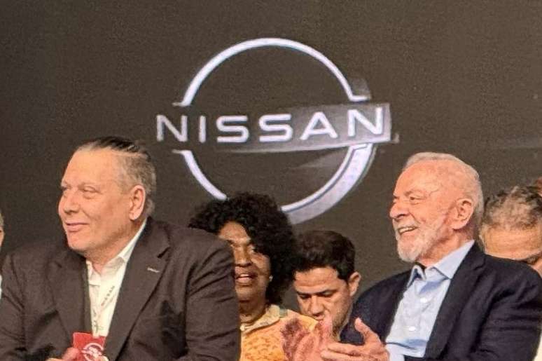Lula ao lado de Guy Rodríguez, presidente da Nissan América do Sul