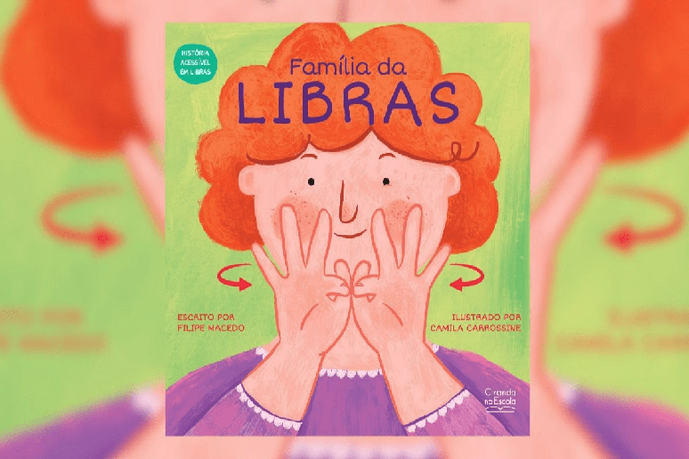 O livro “Família da libras” ensina como é possível se comunicar com as mãos 