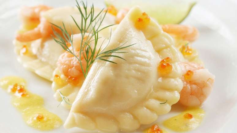 Capeletti de queijo com molho de camarão – Foto: Shutterstock