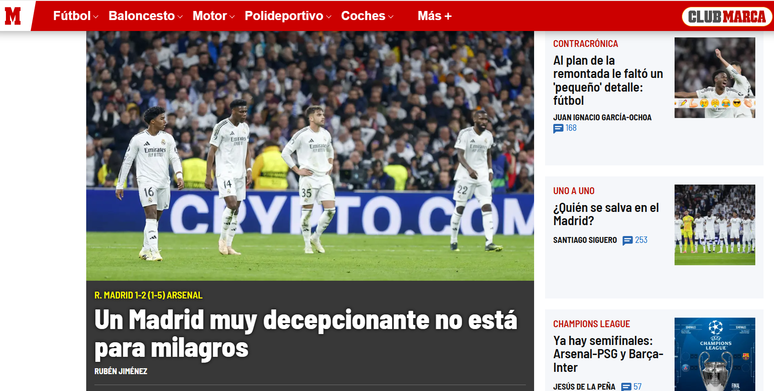 Repercussão da eliminação do Real Madrid