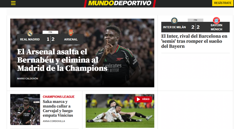 Repercussão da eliminação do Real Madrid