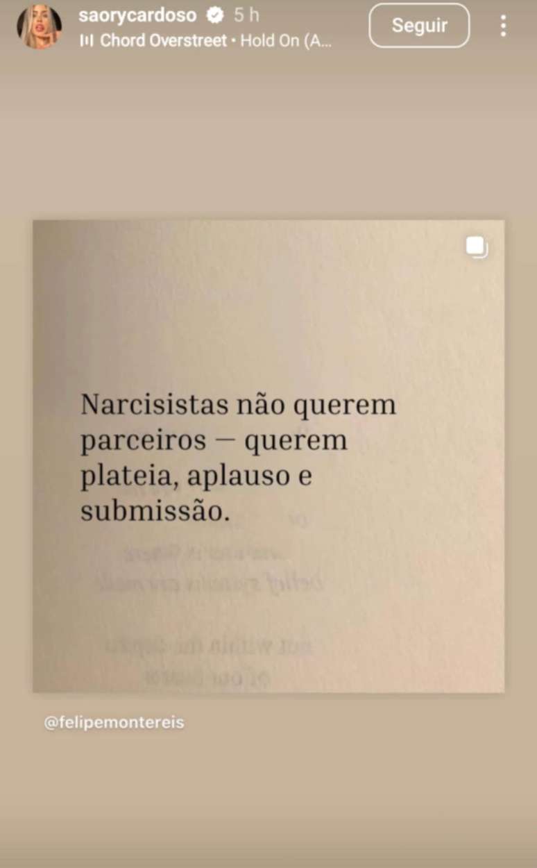 Desabafo de Saory