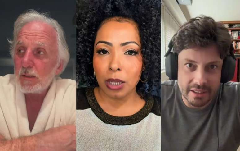 Otávio Mesquita, Juliana Oliveira e Danilo Gentili