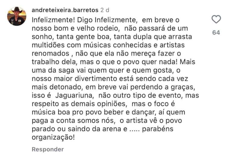 Internautas criticam organização do Jaguariúna Rodeo Festival por contratar cantora norte-americana.