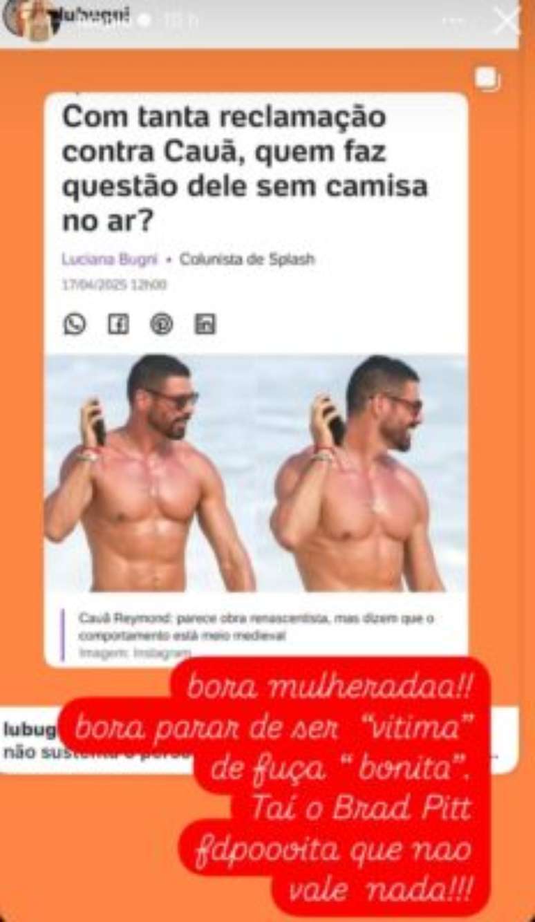 Story de Luana Piovani no Instagram