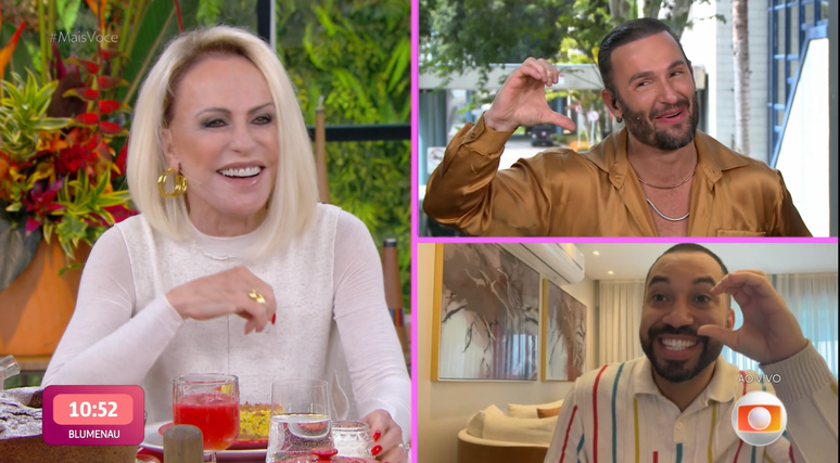 Diego Hypólito e Gil do Vigor detalham flerte entre eles para Ana Maria