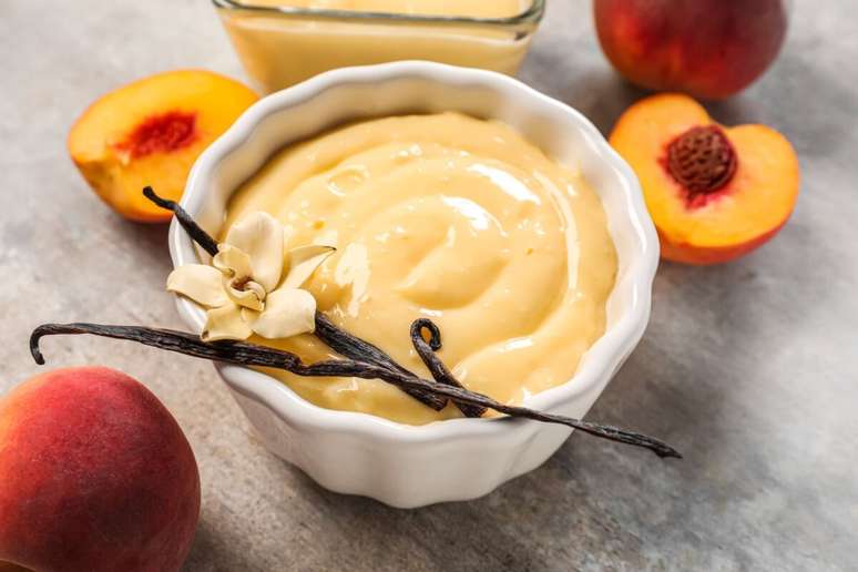 Creme de pêssego com baunilha 
