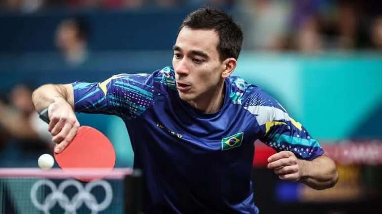 Hugo Calderano garantiu a vaga após um duelo de sete sets, vencido por 4 a 3