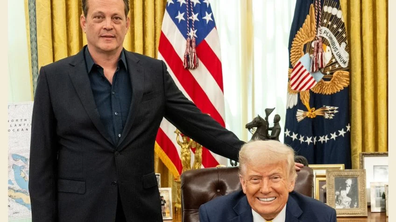 Donald Trump e o ator Vince Vaughn