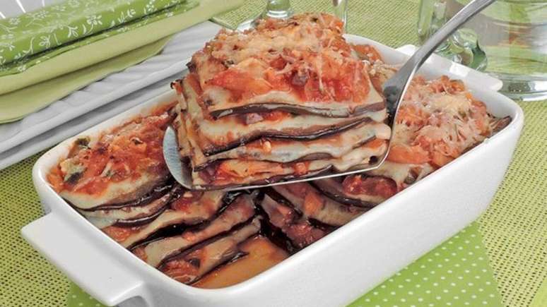 Lasanha de berinjela com bacalhau &ndash; Foto: Stela Handa