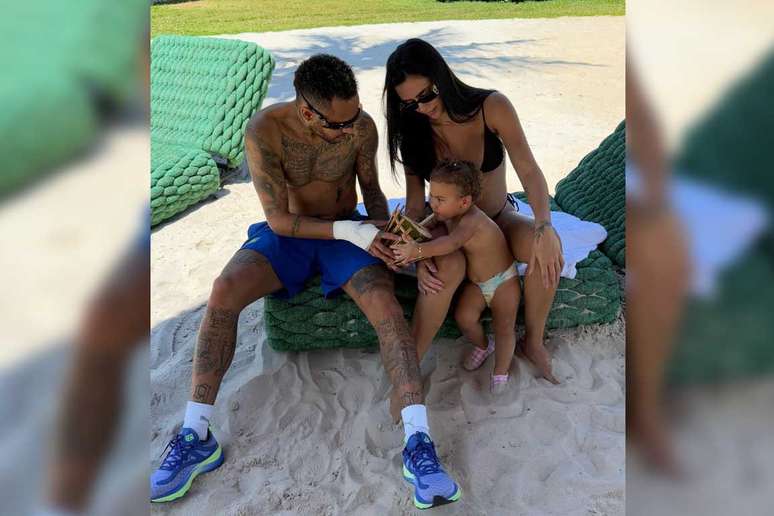 Neymar, Bruna e Mavie em Mangaratiba – Reprodução / Instagram