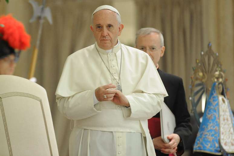 Papa Francisco durante o evento &lsquo;Partita Interreligiosa Della Pace&rsquo;. 