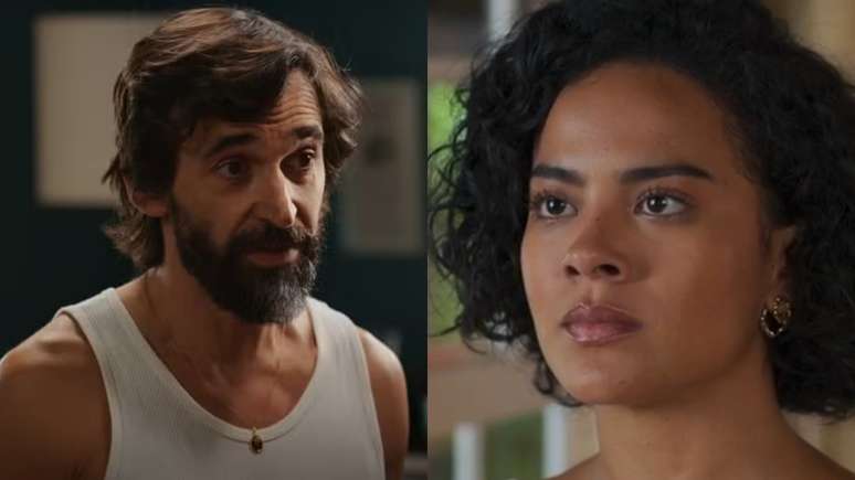 Rubinho (Julio Andrade) e Maria de Fátima (Bella Campos) de Vale Tudo