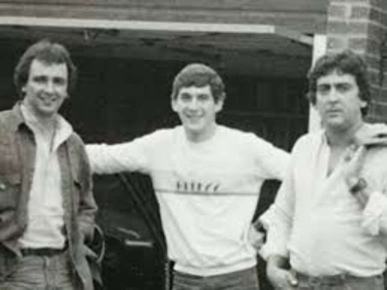 Reginaldo Leme, Ayrton Senna e Galvão Bueno.