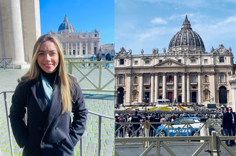 Brasileira Lara Diniz está em Roma com a família desde 15 de fevereiro, e relatou ao Terra que o clima é de muita comoção na capital italiana após a notícia da morte do papa Francisco