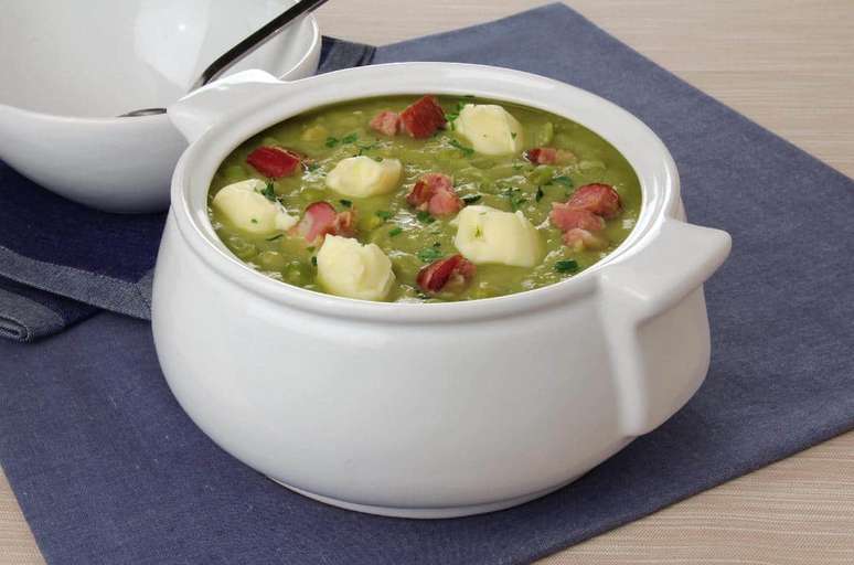 Sopa de ervilha com hortelã – Foto: Guia da Cozinha