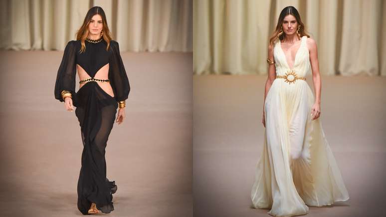 Camila Queiroz no desfile da Chart