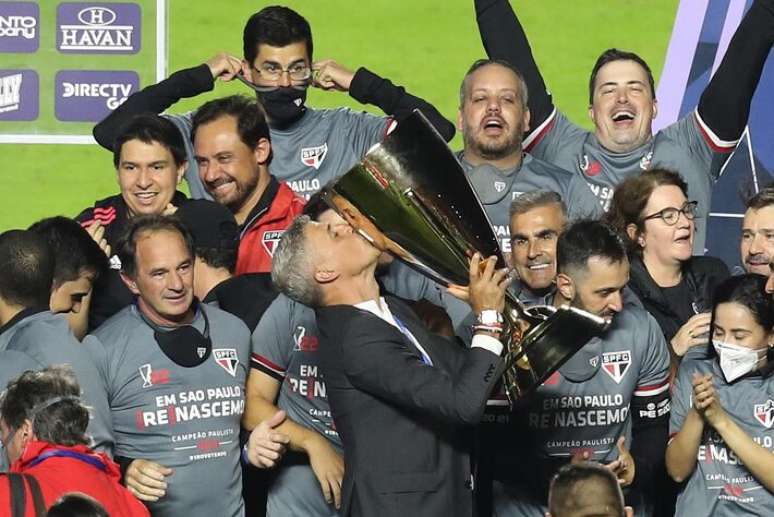 Hernán Crespo encerrou jejum de títulos do São Paulo em 2021.