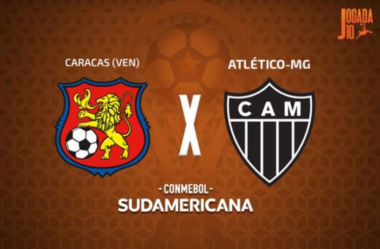 Arte Jogada10 - Legenda: Caracas x Atlético Mineiro pela Sul-Americana