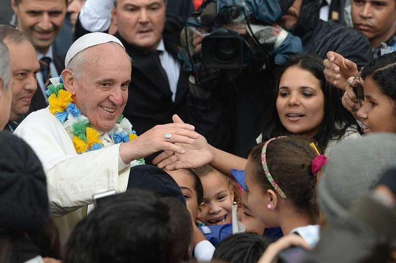 Papa Francisco visitou a favela de Varginha, no Rio de Janeiro, em 2013