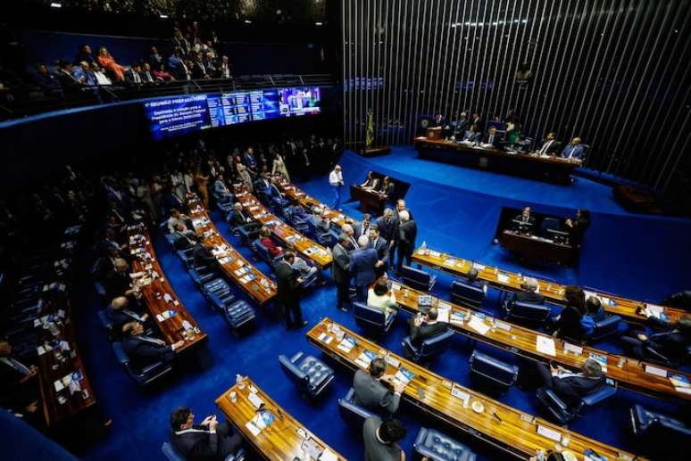 O Senado Federal durante eleição do presidente da Casa para o biênio 2025/2026
